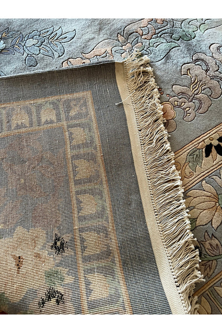 RD RAMAZAN DAG Hand Rug Art Hand-Woven Embossed Chinese Rug Premium Quality Gray Color Size 335x243 - MALLTURK