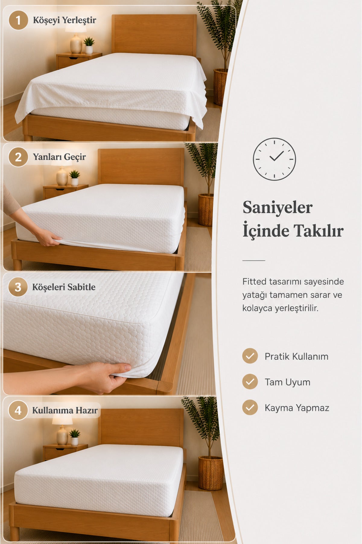 Elovias Waterproof Fitted Mattress Protector - MALLTURK