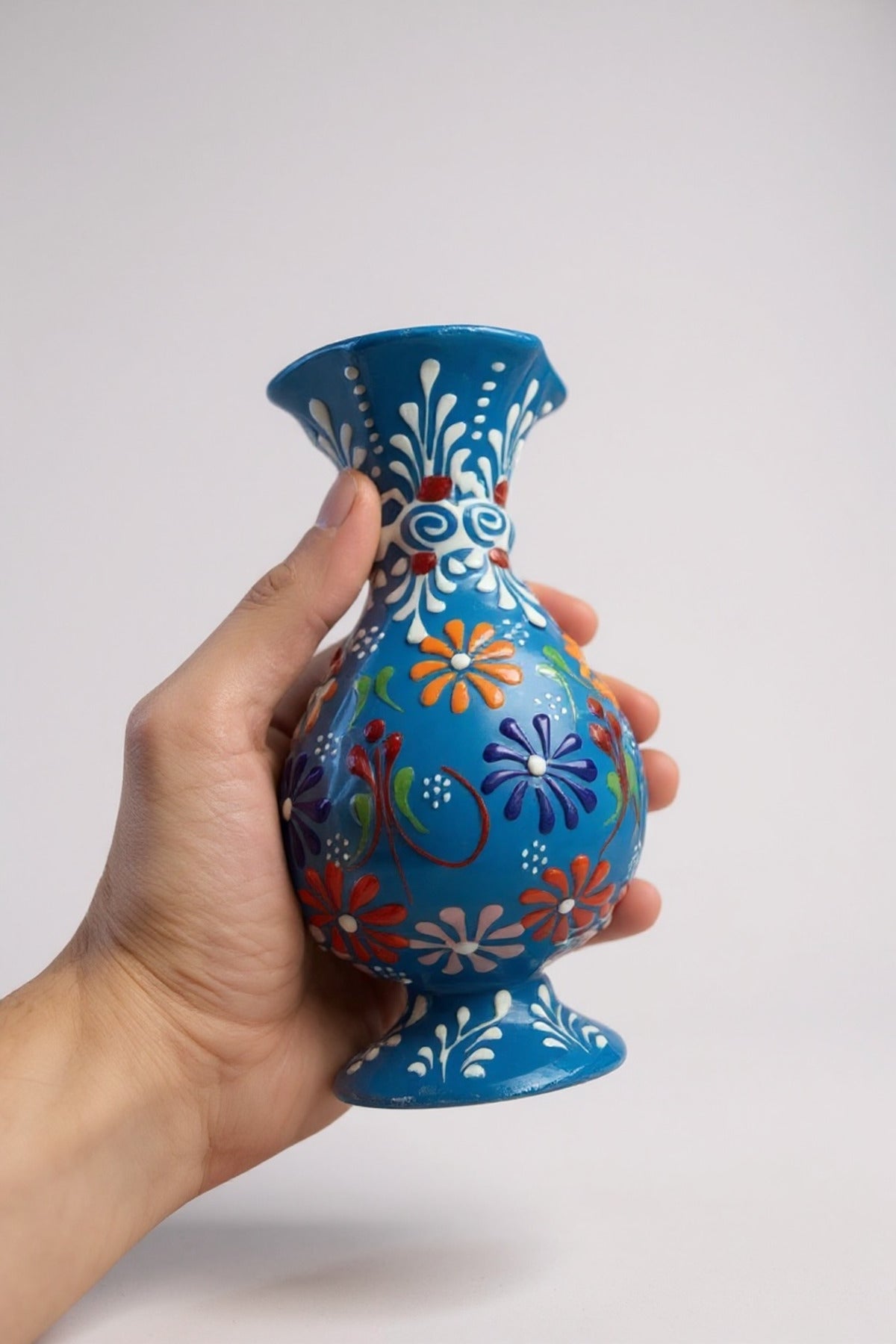STORESZA Handmade Lace Work 15cm Hyacinth Ceramic Vase - MALLTURK