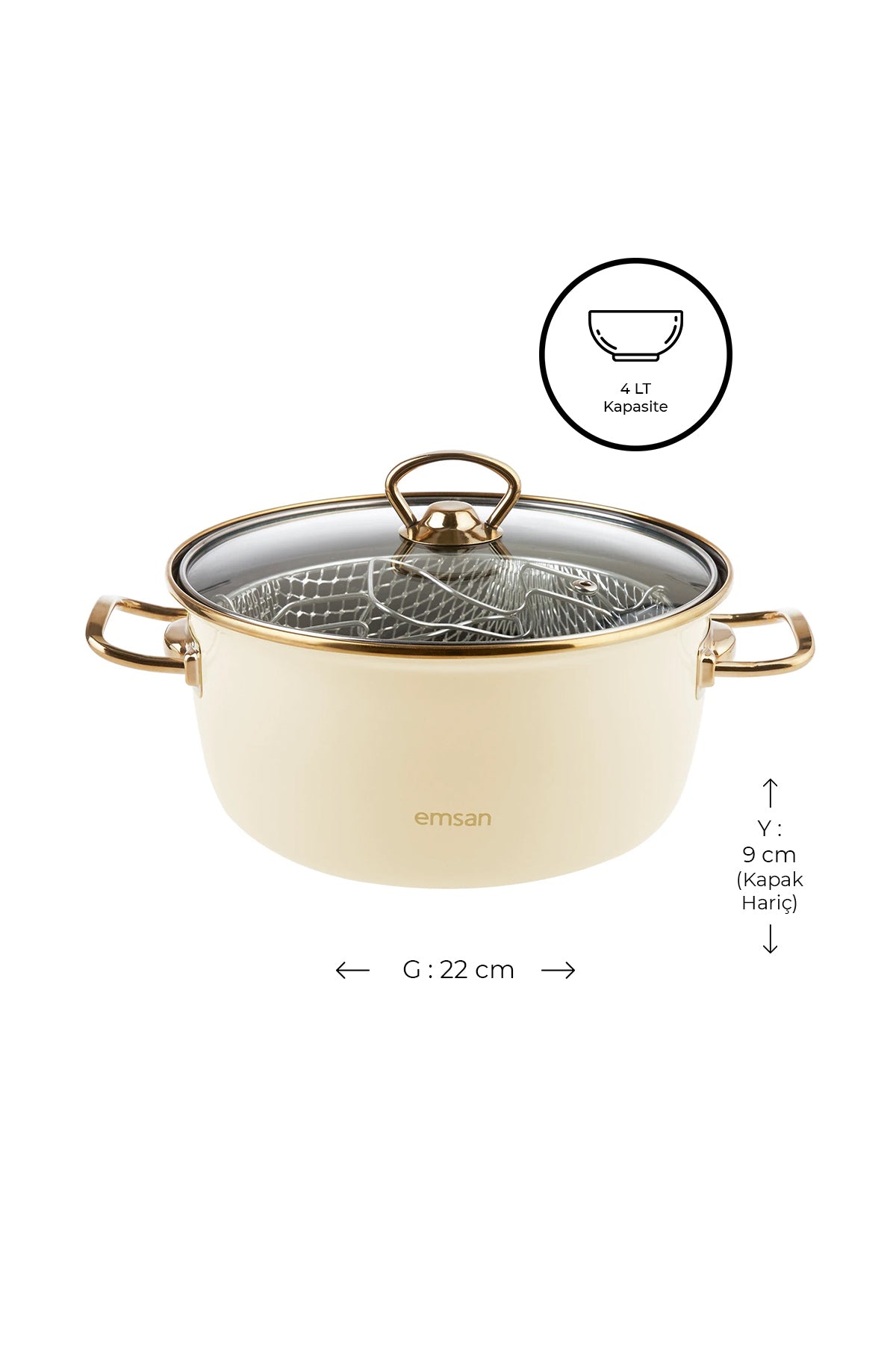Emsan Nostalji Enamel Frying Pot - MALLTURK