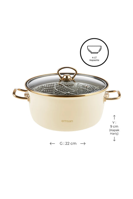 Emsan Nostalji Enamel Frying Pot - MALLTURK