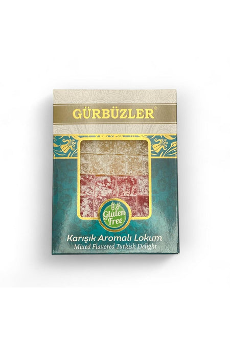 GURBUZLER KURUYEMIS gurbuzler Gluten Free Assorted Flavored Turkish Delight 500g - MALLTURK