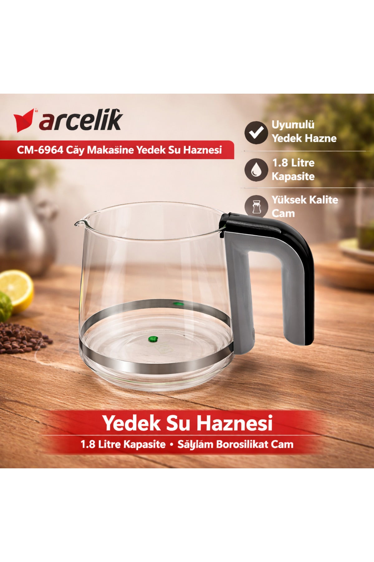 Arcelik Original CM 6964 Resital Glass Teapot - MALLTURK