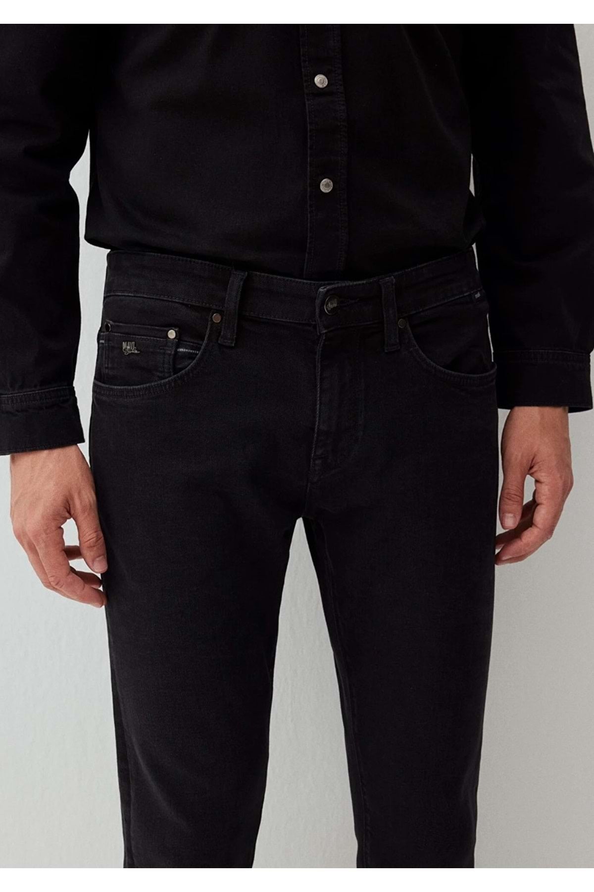 Mavi M0042487866 James Lux Black Anthracite Smoke Jean Pants Men's Denim Trousers BLACK - MALLTURK