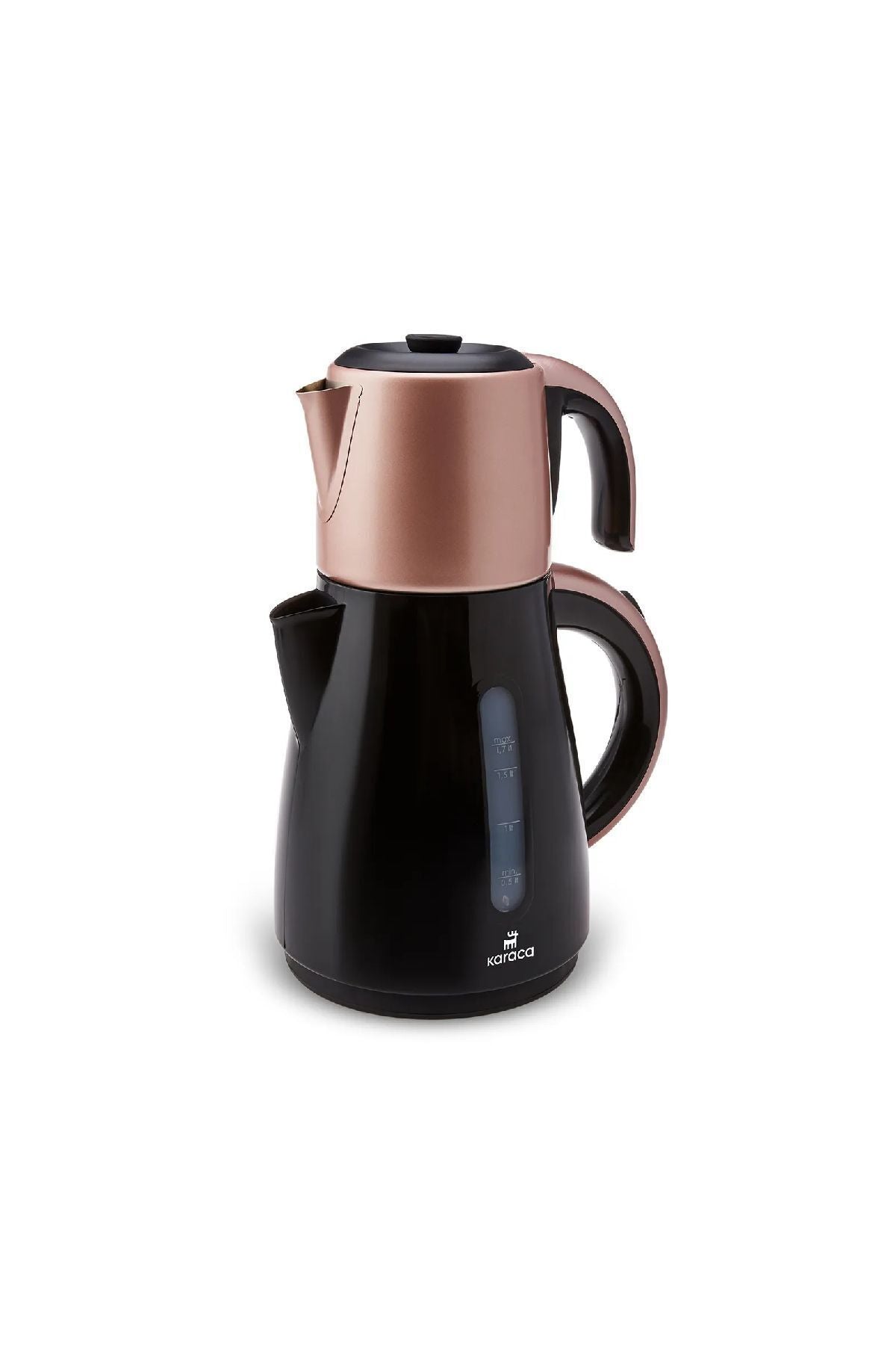 Karaca Daystar Stainless Steel 2-in-1 Tea Maker and Kettle with Rosegold - MALLTURK