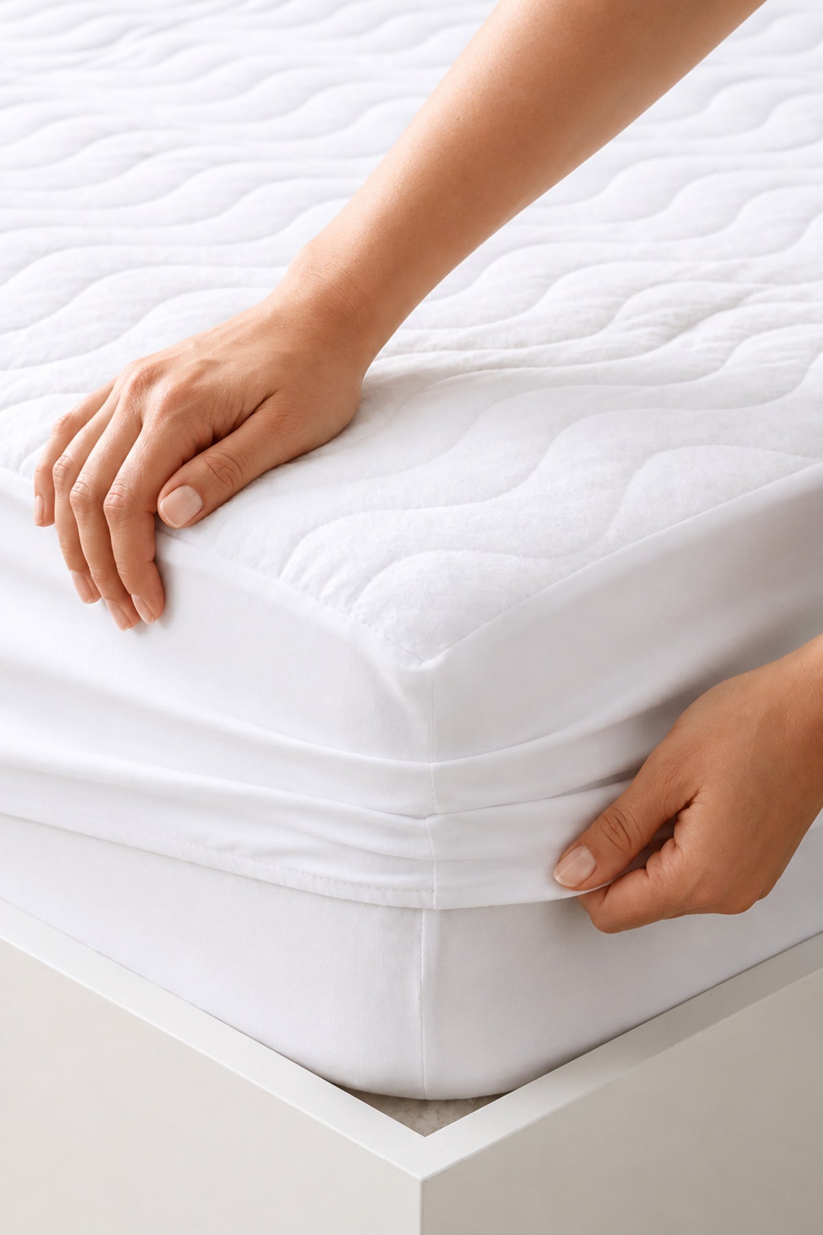 Menderes Home Cotton Collection Quilted Fitted Mattress Protector - MALLTURK