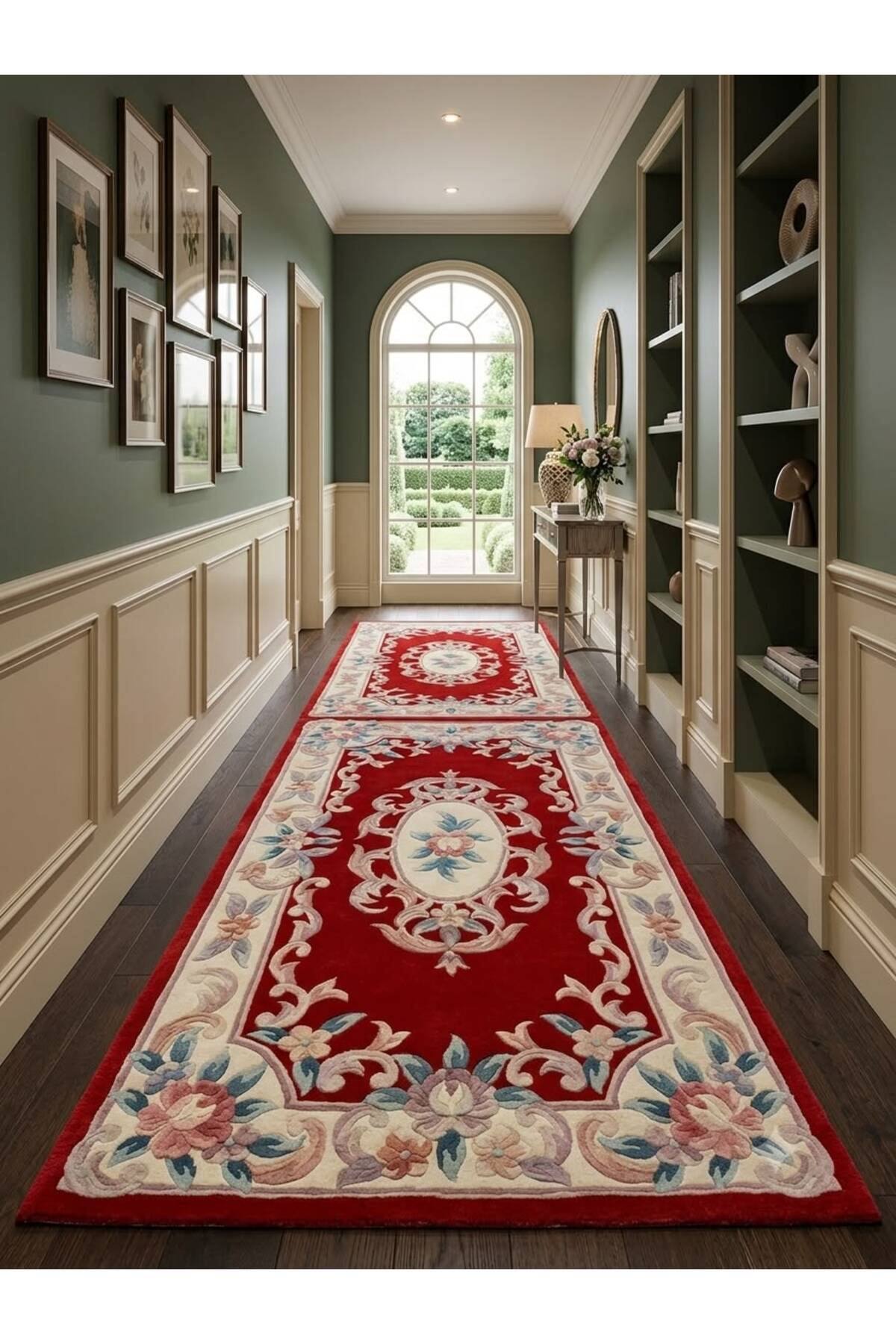 RD RAMAZAN DAG Hand Rug Art Hand-Woven Embossed Chinese Rug Premium Quality Cotton Fringe with Wool Weave Red Color Size 160x95