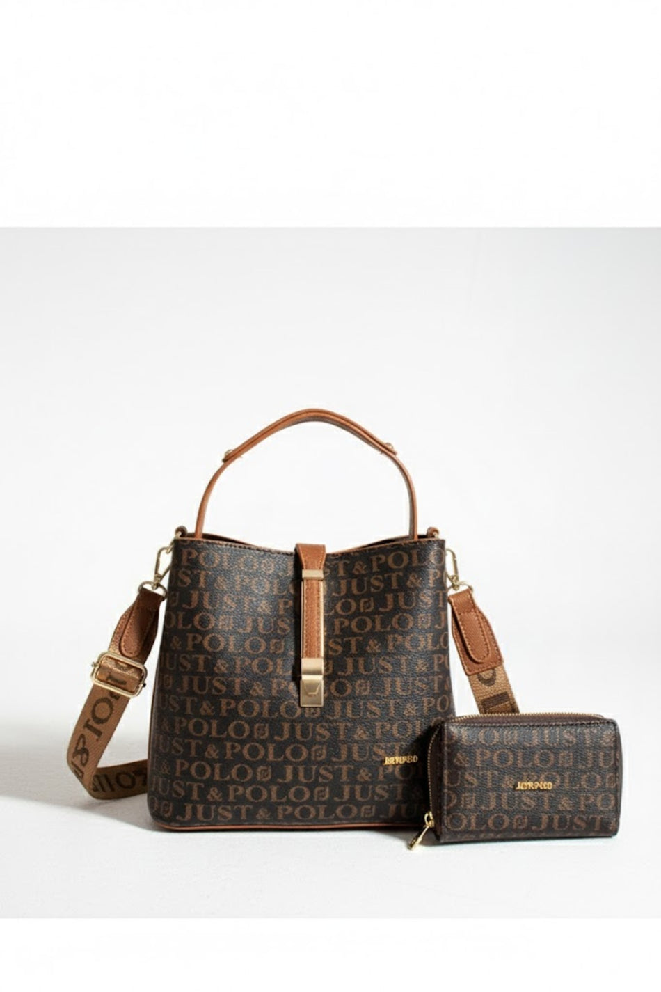 Just Polo Women's Handbag and Shoulder Bag Set with Wallet - MALLTURK