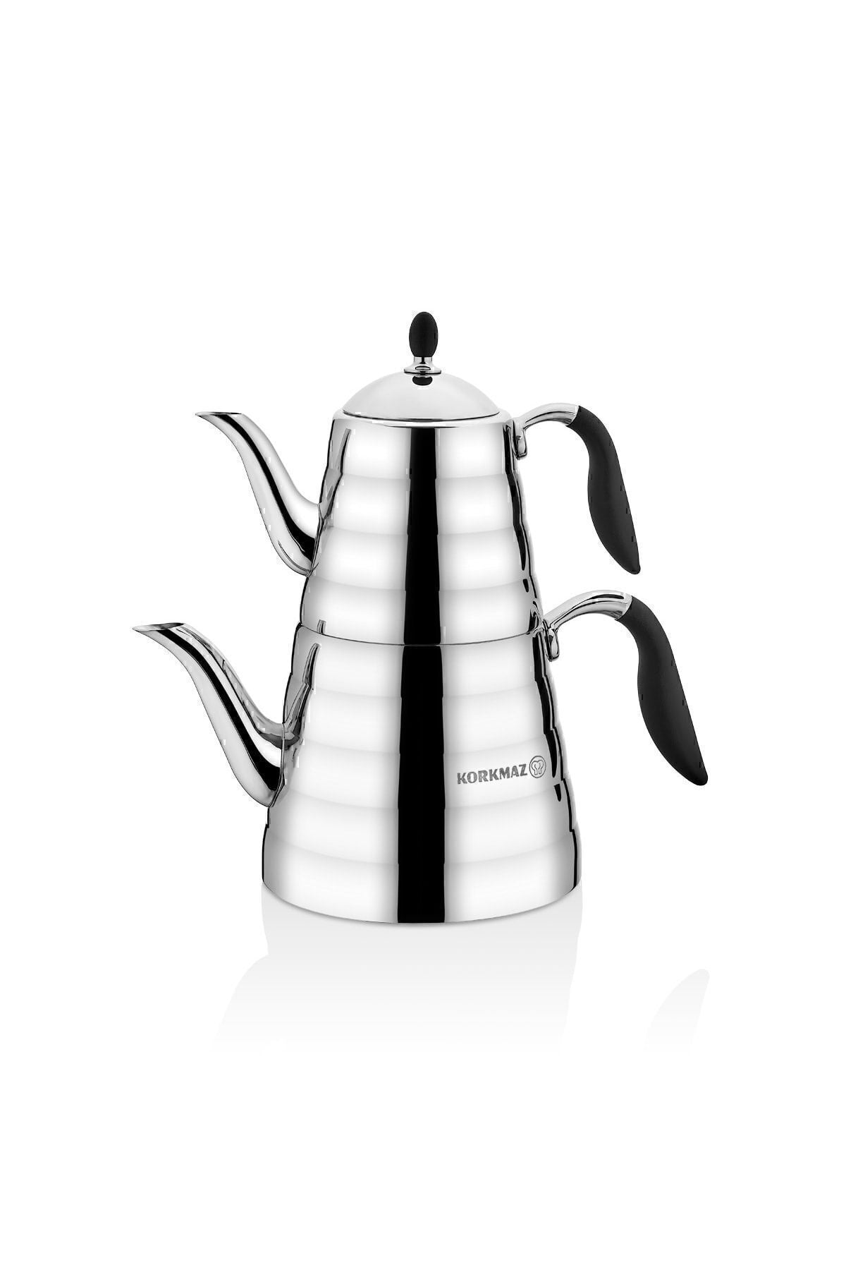 KORKMAZ Viva Black Teapot Set - MALLTURK