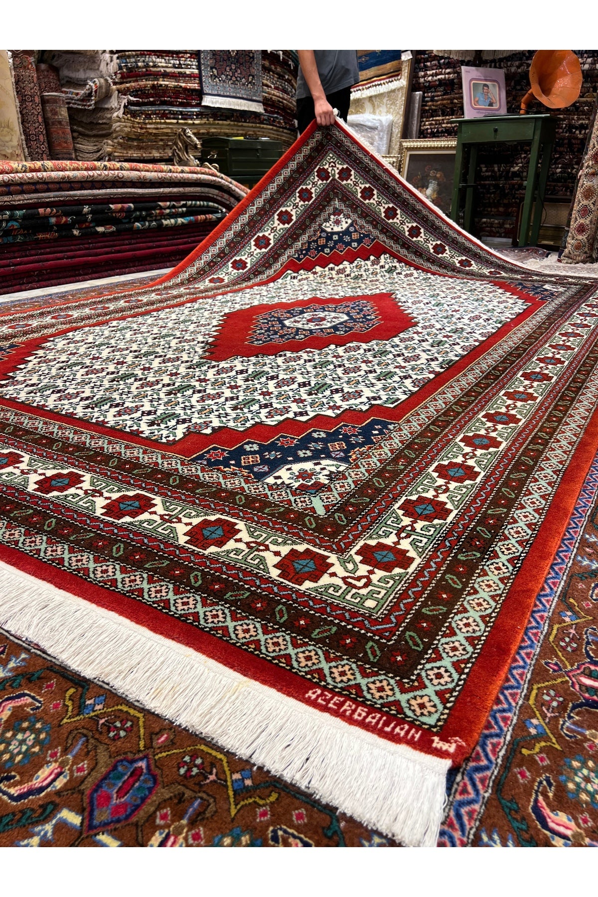 RD RAMAZAN DAG Hand Rug Art Hand-Woven Azerbaycan Derbent Rug Size 296x196.