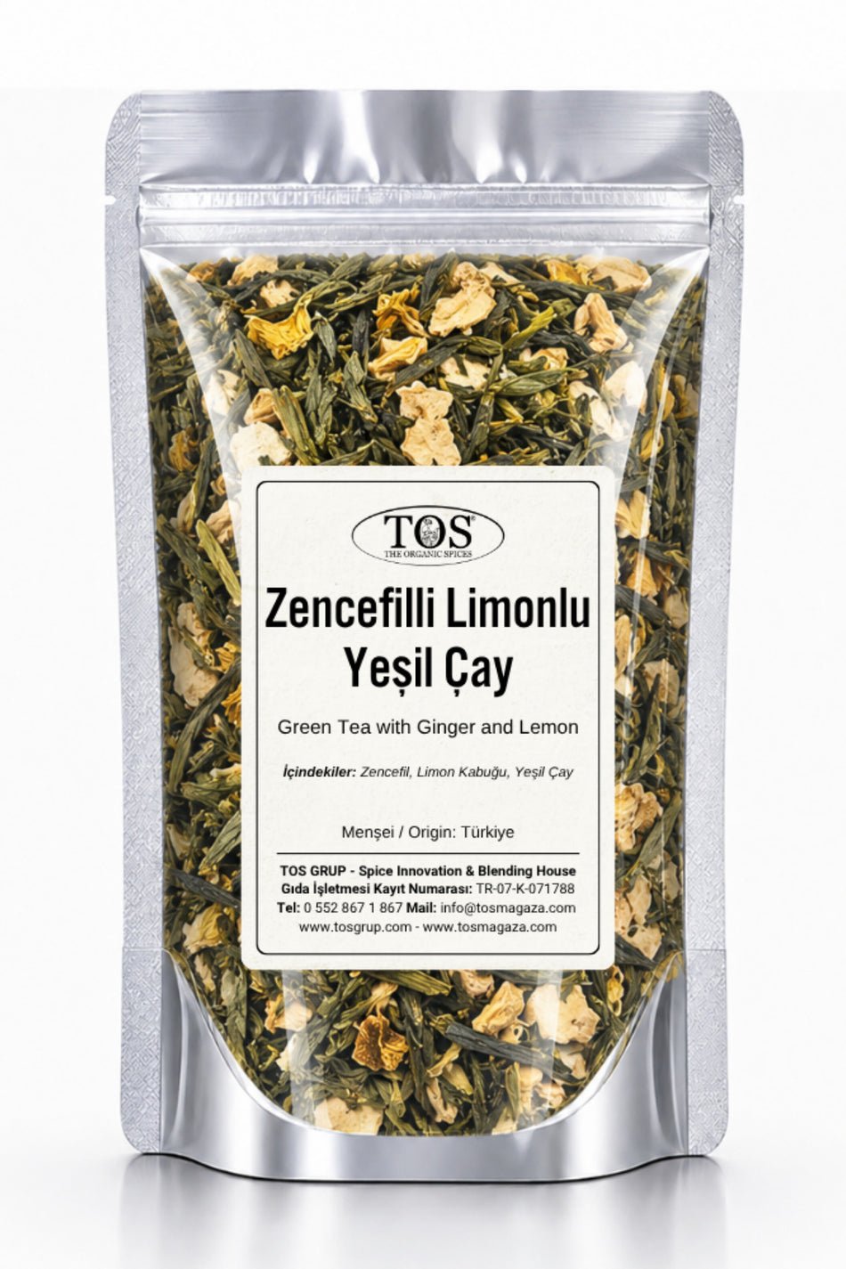 TOS The Organic Spices Ginger Lemon Green Tea 40 gr (1st Quality)