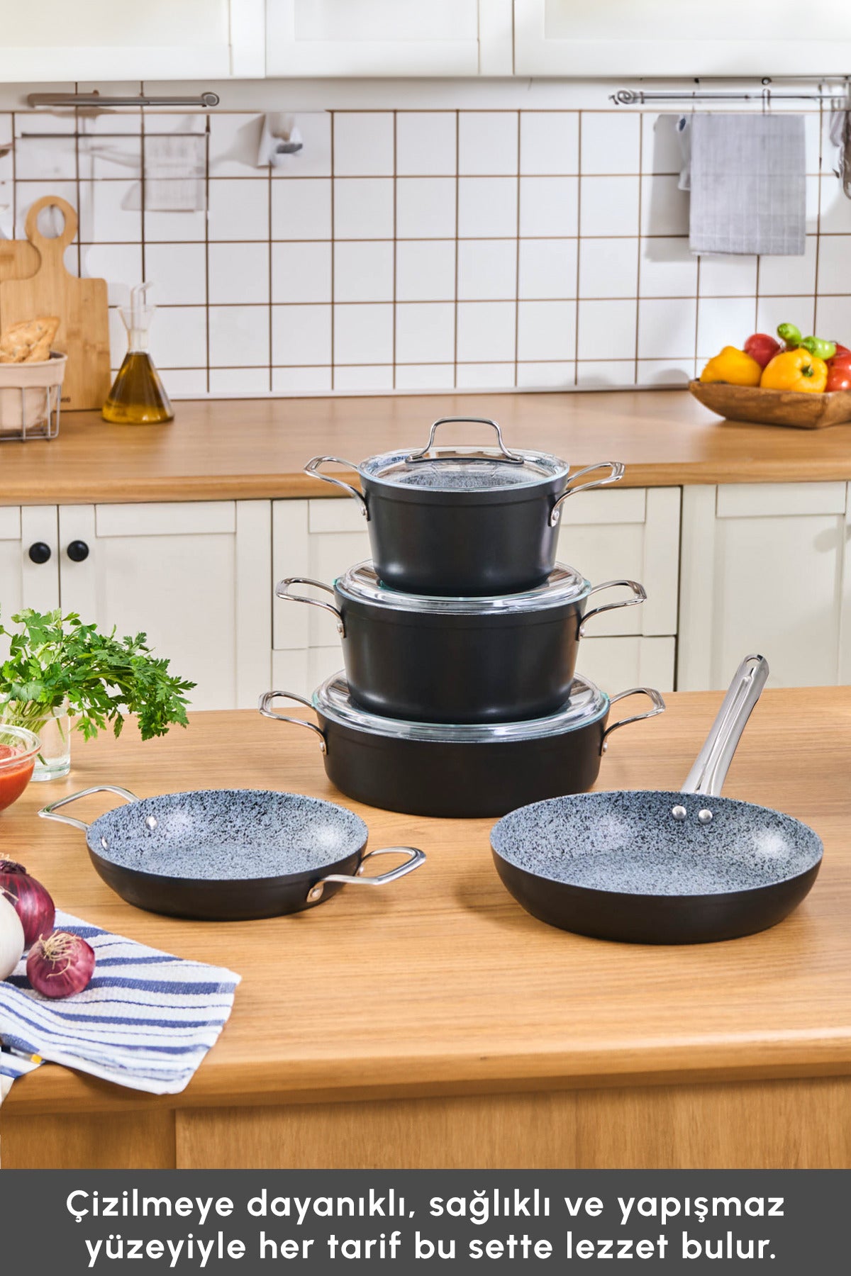 Karaca Biogranit Monet 8 Piece Cookware Set