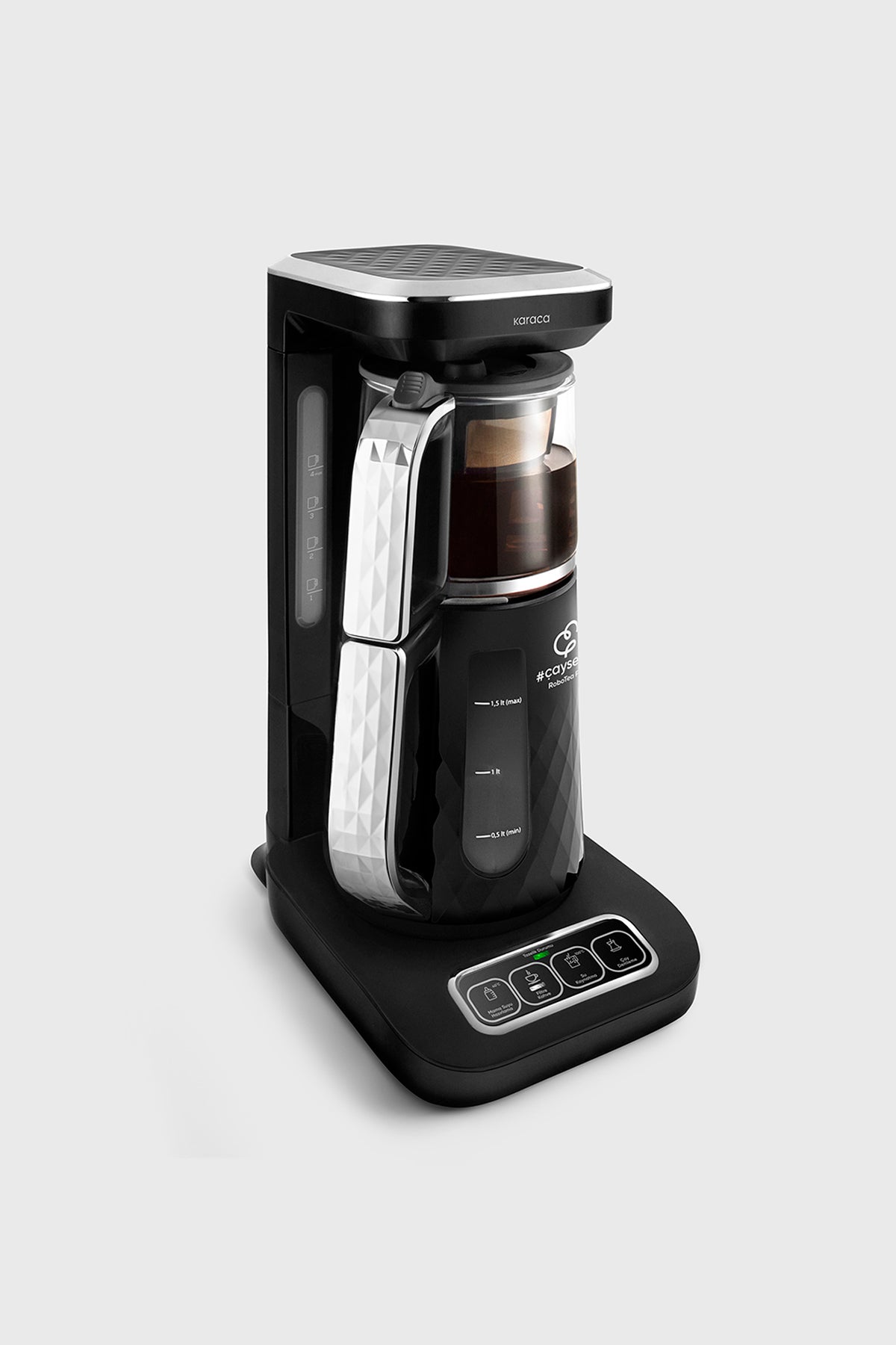 Karaca Robotea Pro Quartz 4 in 1 Talking Tea Maker Black Chrome - MALLTURK