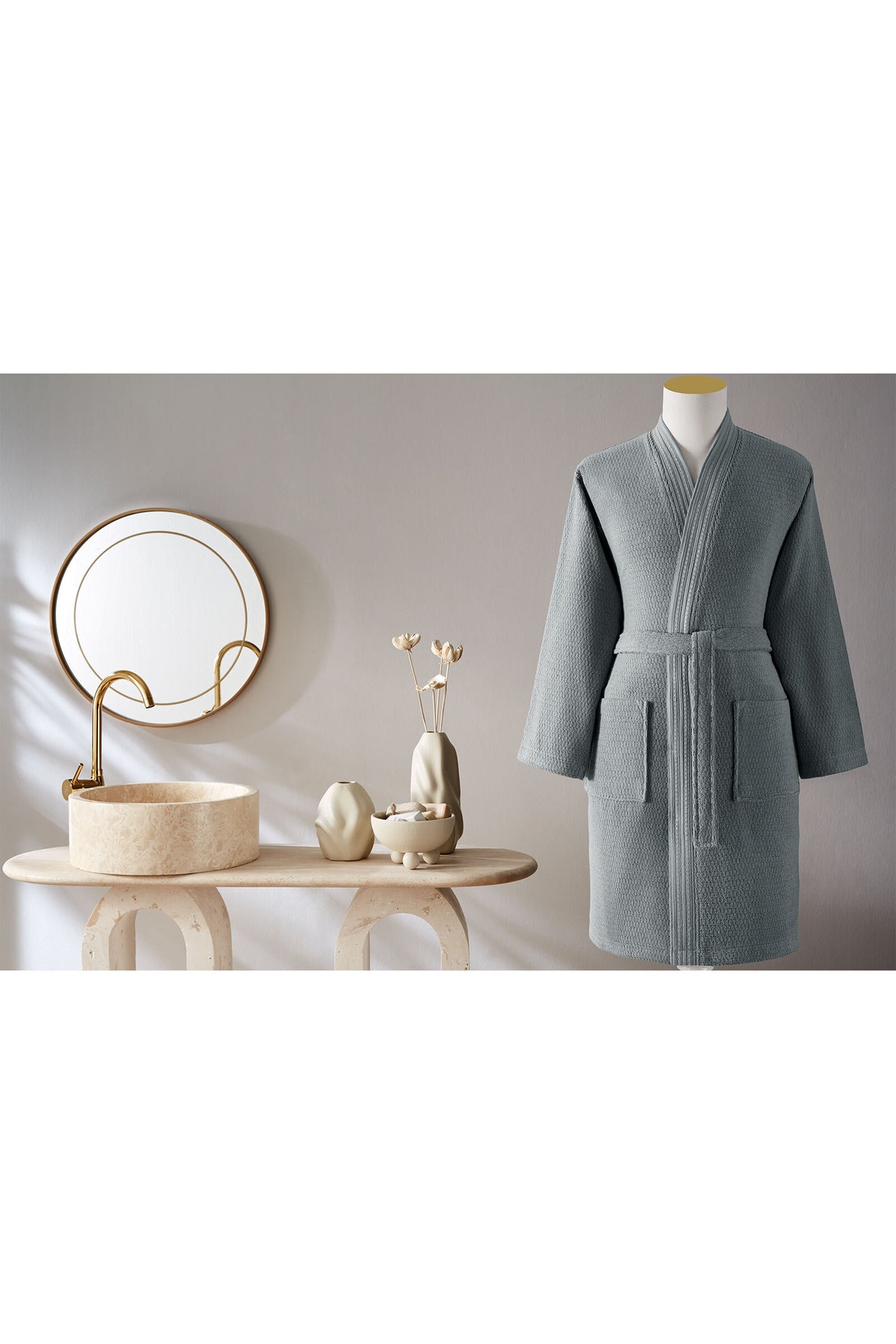 Ozdilek Quadruple Kimono Bathrobe - MALLTURK