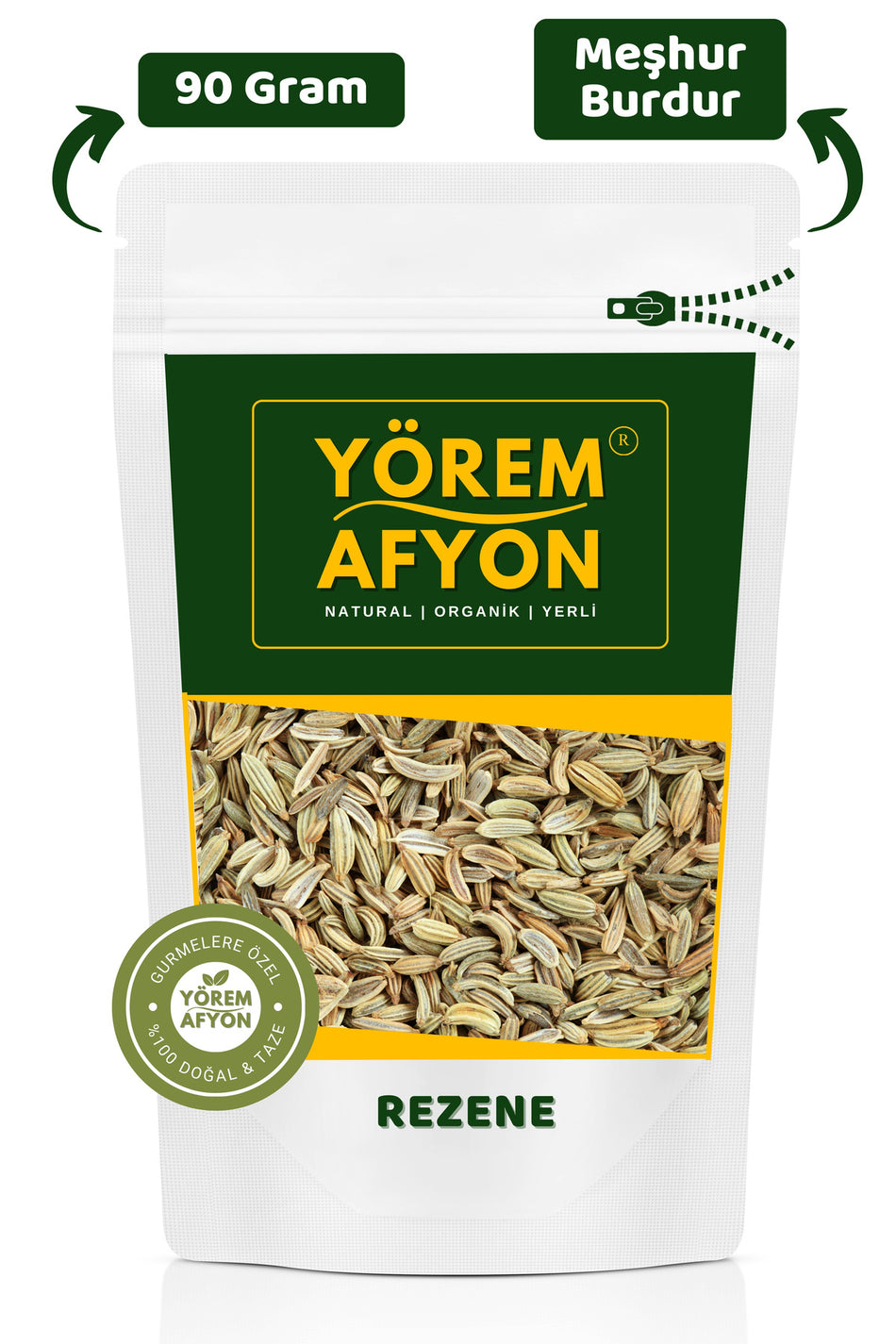 Gulcehre berühmte, duftende und gesundheitsfördernde Fenchelsamen aus der Region Burdur, Foeniculum vulgare | 90g