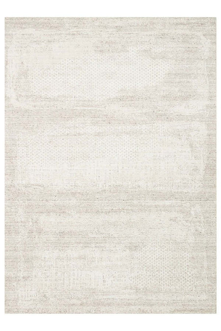 Vog Rug Arken Beige Hand-Woven Wool Viscose Cotton Rug Modern Scandinavian 3D Effect Luxury Living Room Rug - MALLTURK