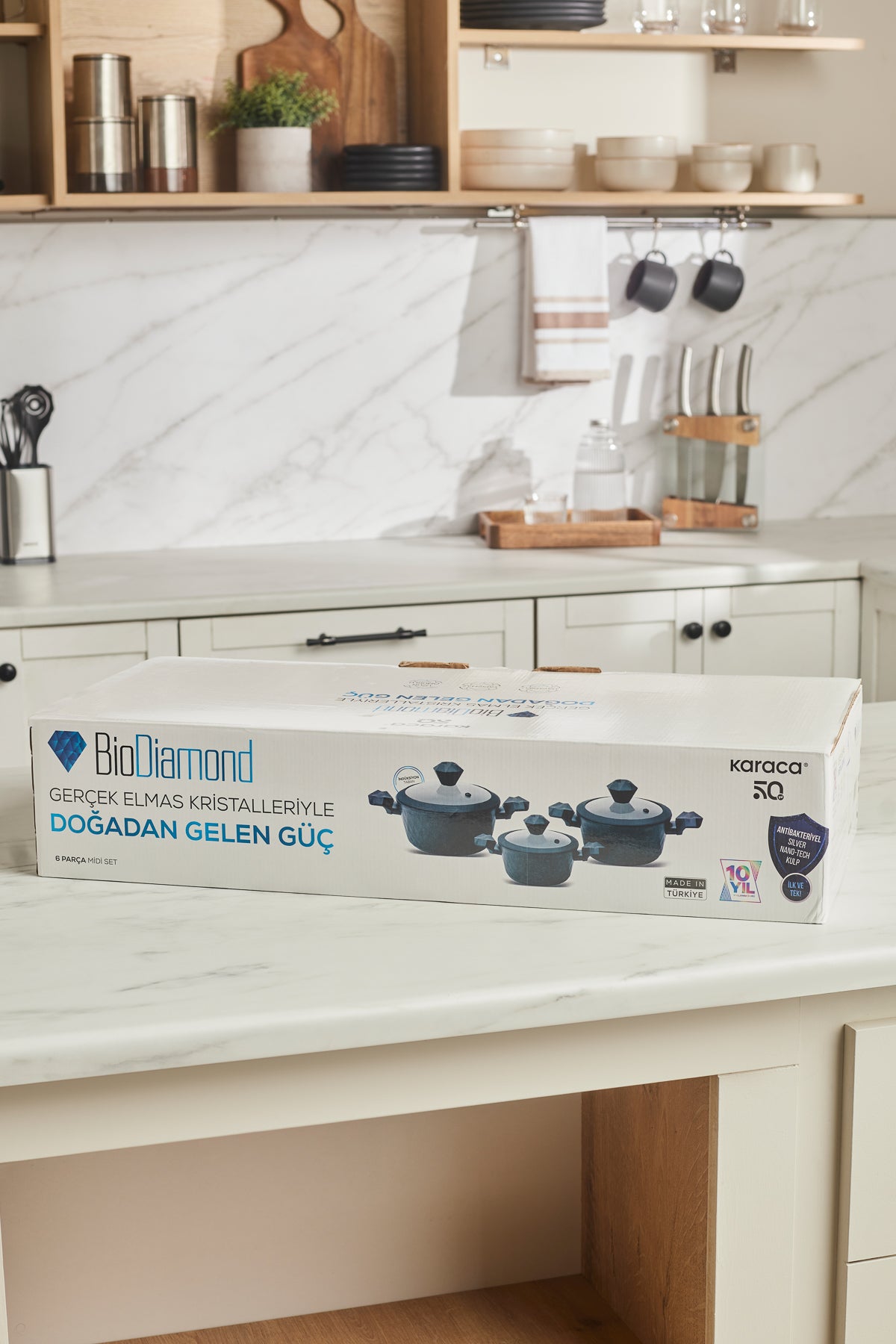 Karaca Biodiamond Antibakteriyel Kulp Induction Compatible 6 Piece Cookware Set - MALLTURK