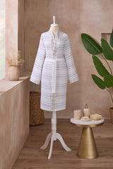Ozdilek Sea Line Peshtemal Kimono Bathrobe - MALLTURK