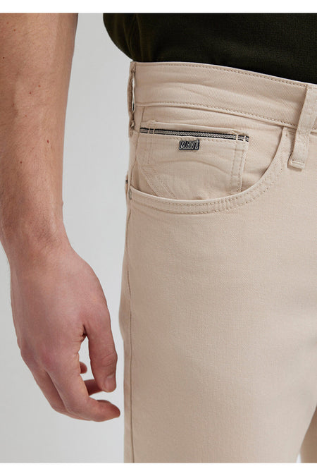 Mavi Marcus Black Beige Gabardine Trousers 00351A2795 - MALLTURK