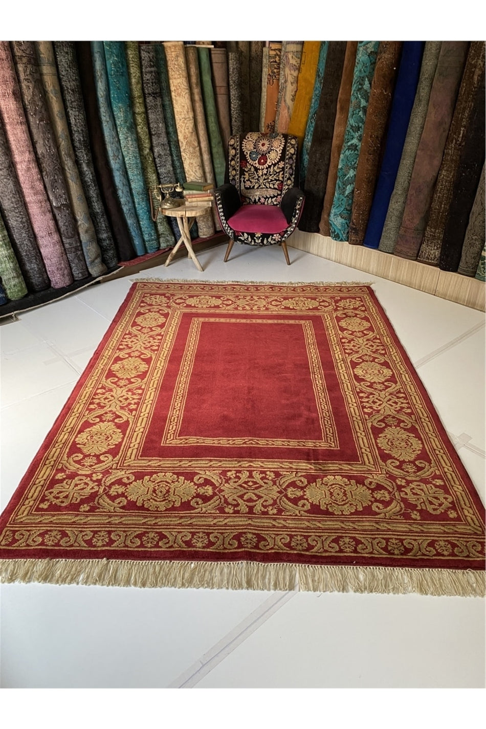 Sirvan Handwoven Antique Yoruk Carpet Multicolored, Wool Rug - MALLTURK