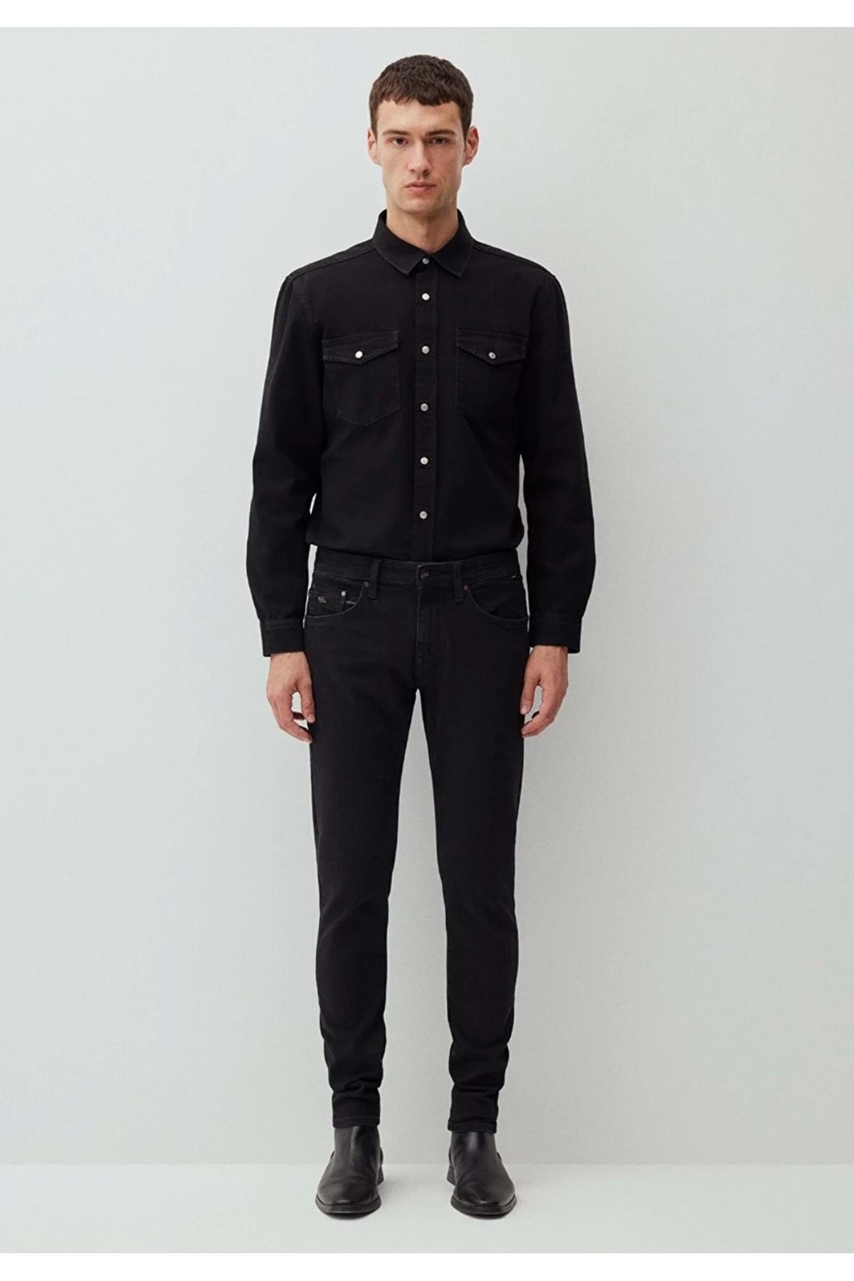 Mavi M0042487866 James Lux Black Anthracite Smoke Jean Pants Men's Denim Trousers BLACK - MALLTURK
