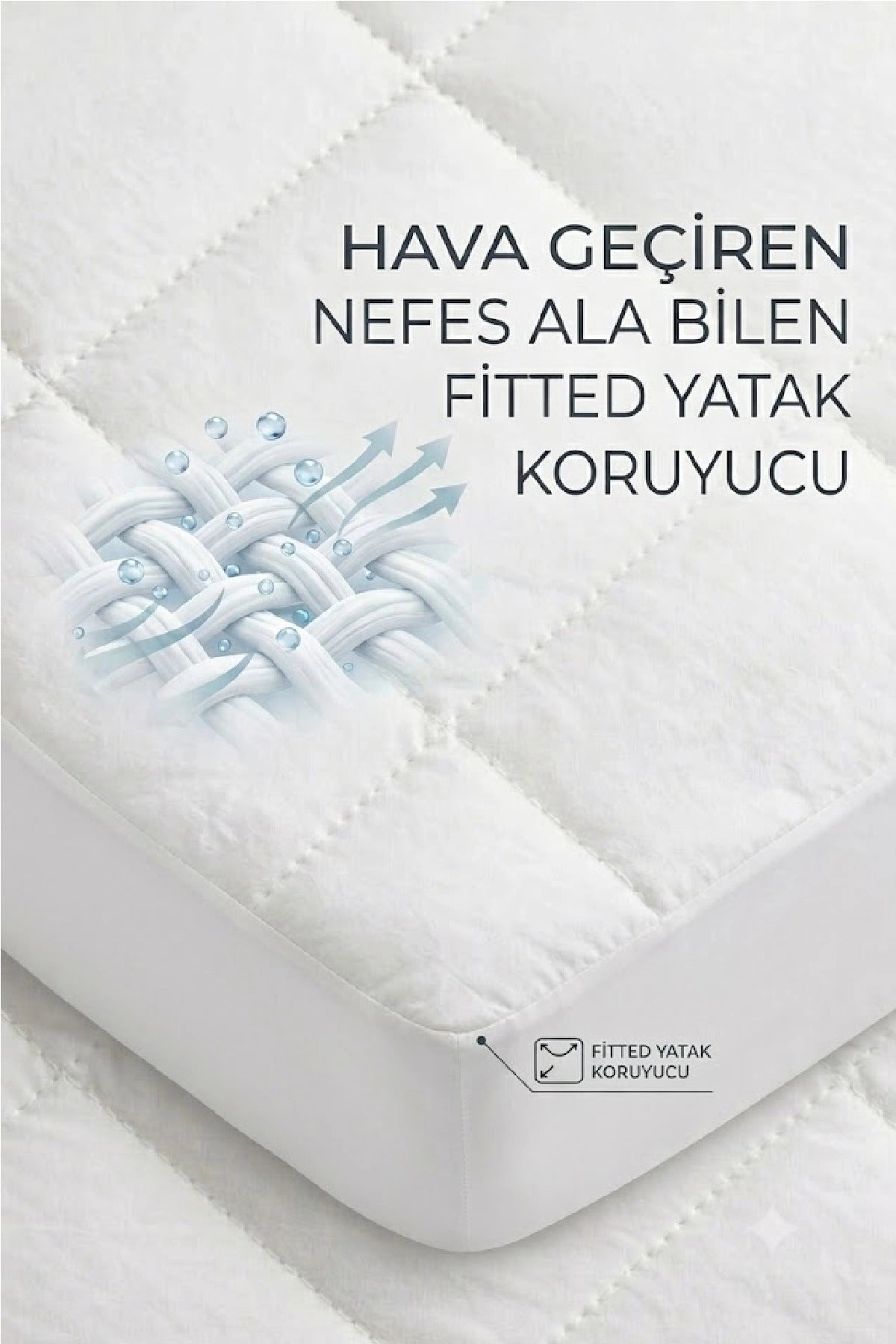 Evony Quilted Fitted Mattress Protector - MALLTURK
