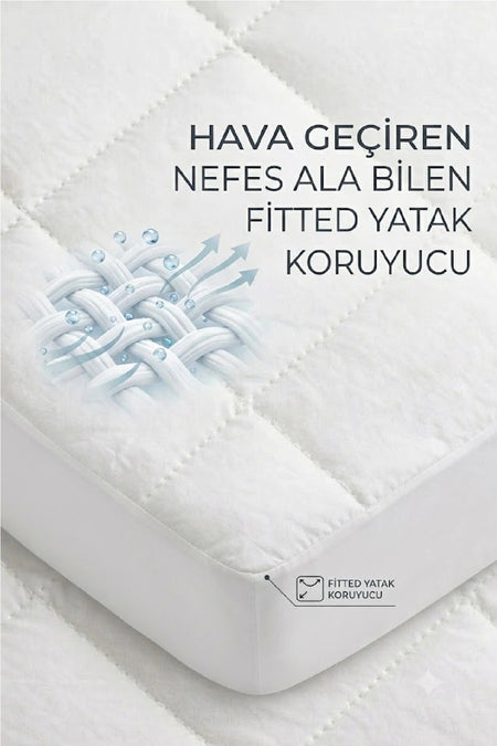 Evony Quilted Fitted Mattress Protector - MALLTURK