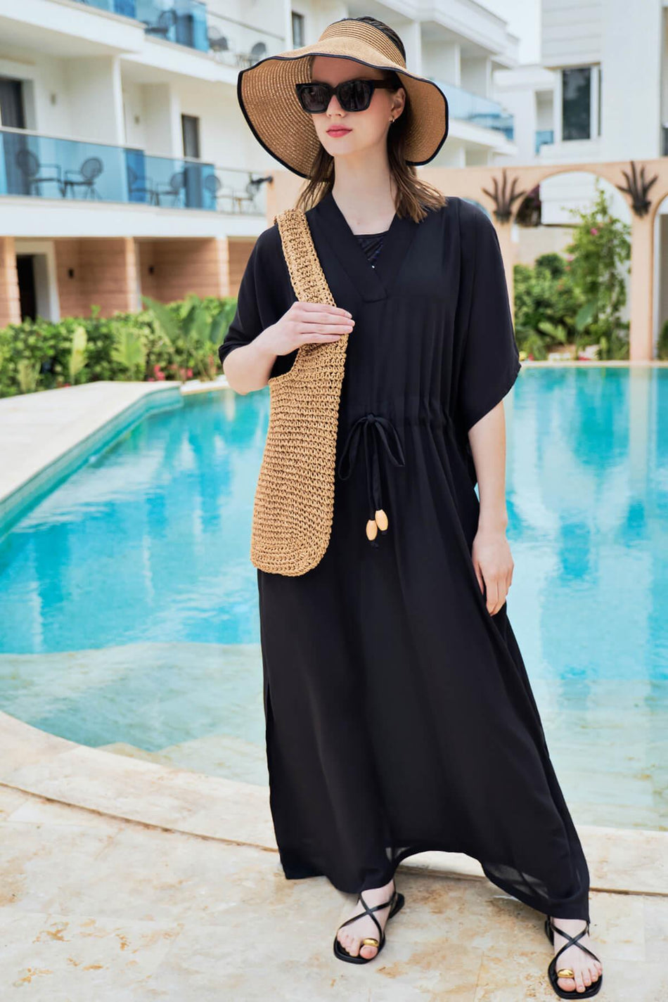Hasema Black Long Pareo 4049