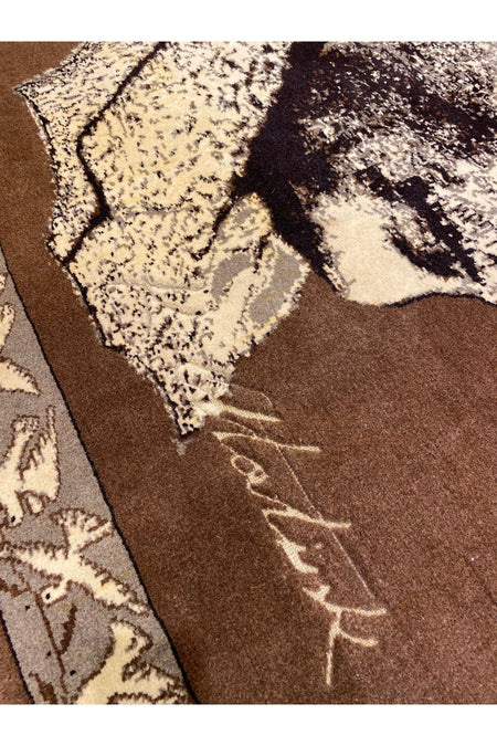 RD RAMAZAN DAG Hand Rug Art Hand-Woven Gazi Mustafa Kemal Ataturk Hand-Woven Wall Rug 190x160 - MALLTURK