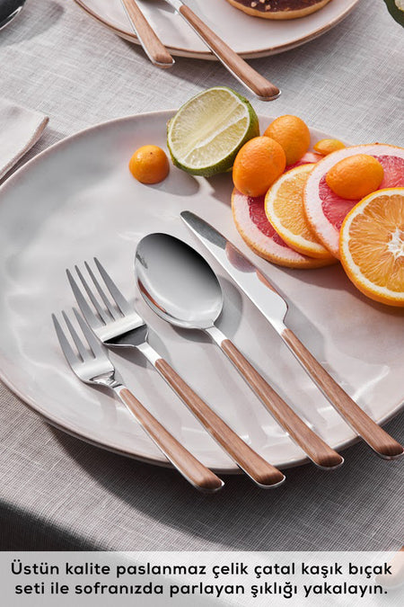 Karaca melia 24 Piece 6 Place Setting Flatware Set - MALLTURK