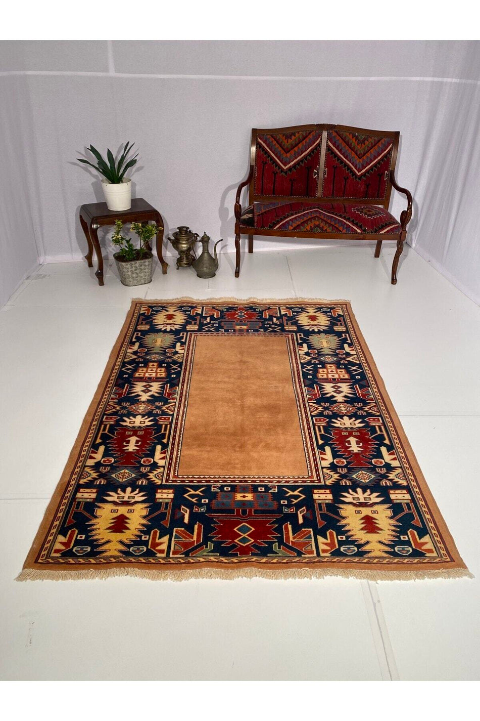 Sirvan Hali Handwoven Antique yoruk Carpet - 147 x 200 - MALLTURK
