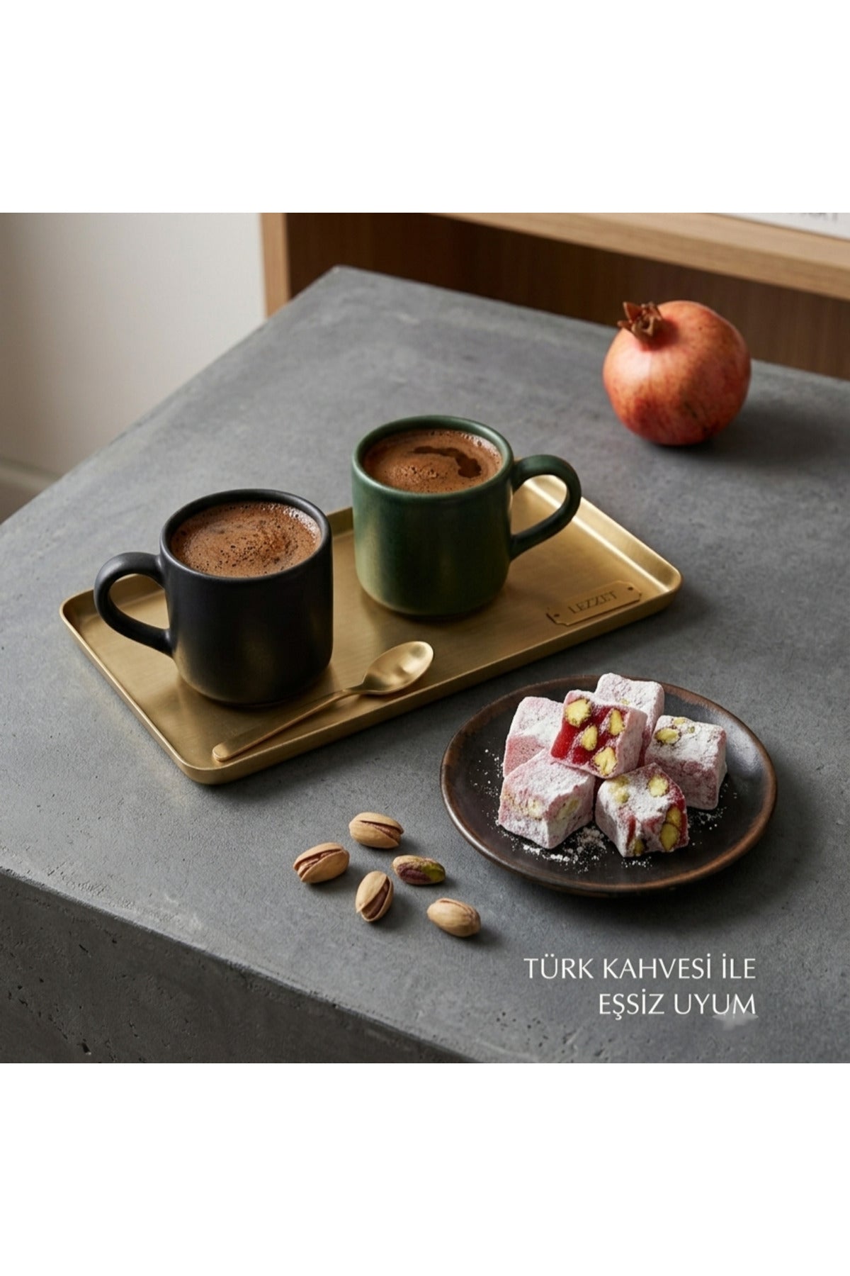 Ertokus Efendi Pomegranate Flavored Extra Pistachio Turkish Delight 250 g Double Roasted 100 Beet Sugar - MALLTURK
