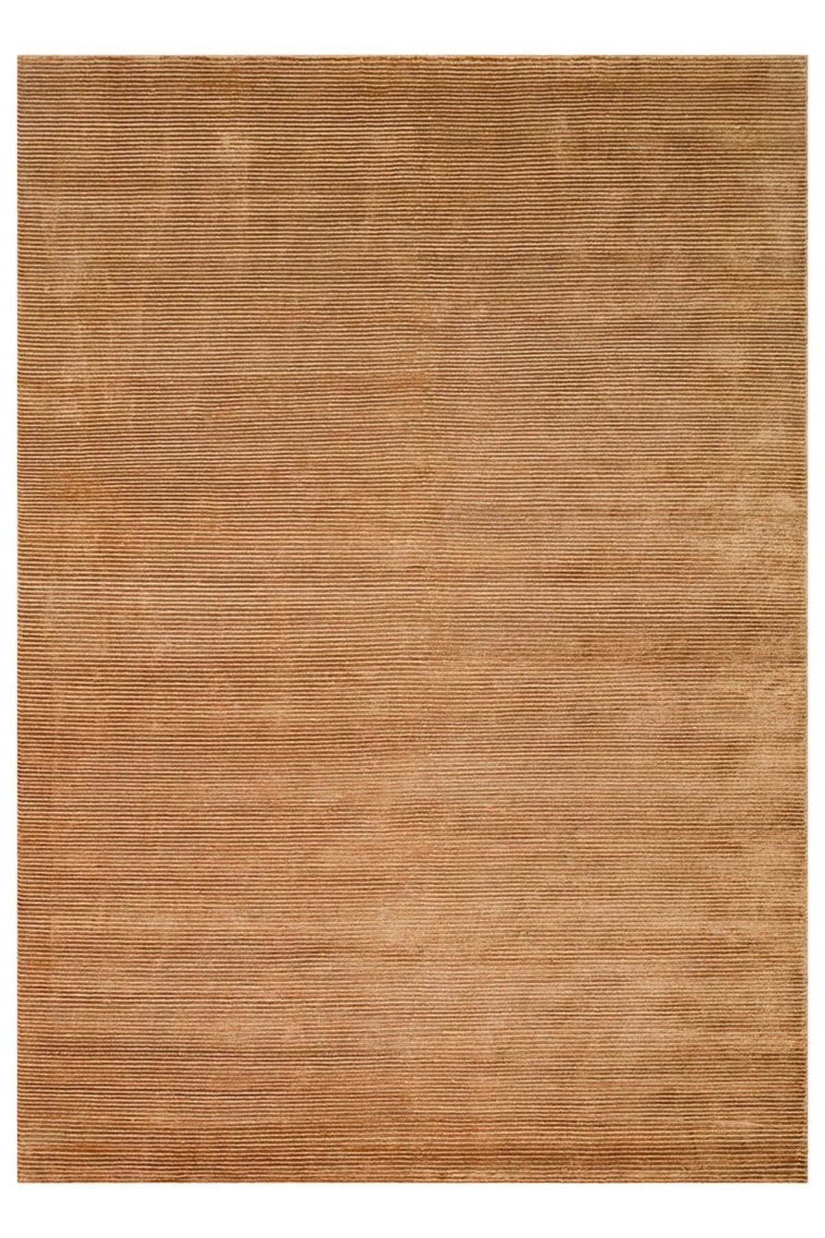 Vog Hali Siena Terra is a hand-woven living room rug meticulously crafted using natural bamboo and wool blend techniques. - MALLTURK
