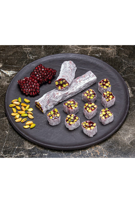HAFIZ mustafa 1864 Pomegranate Flavored Pistachio fitil Turkish Delight 1 kg - MALLTURK