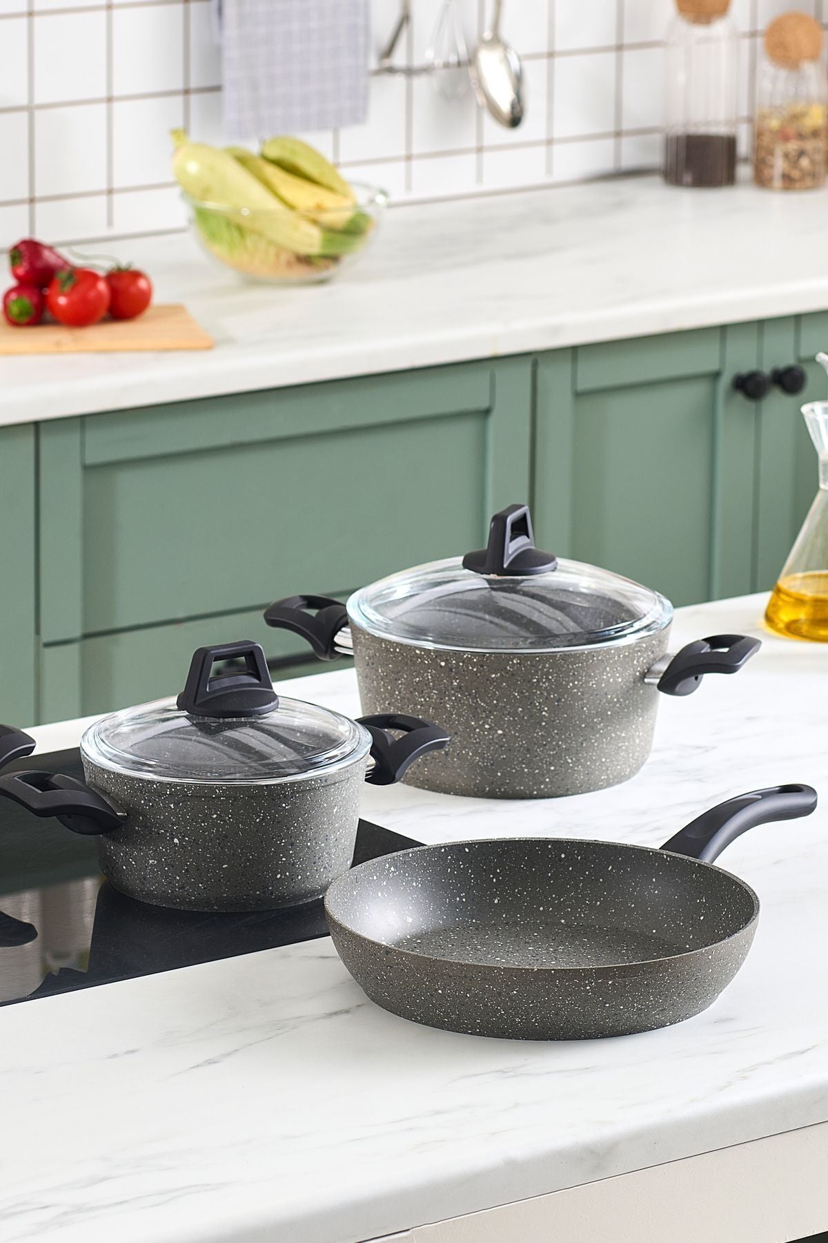 Karaca Biogranit Pars 7 Piece Cookware Set - MALLTURK