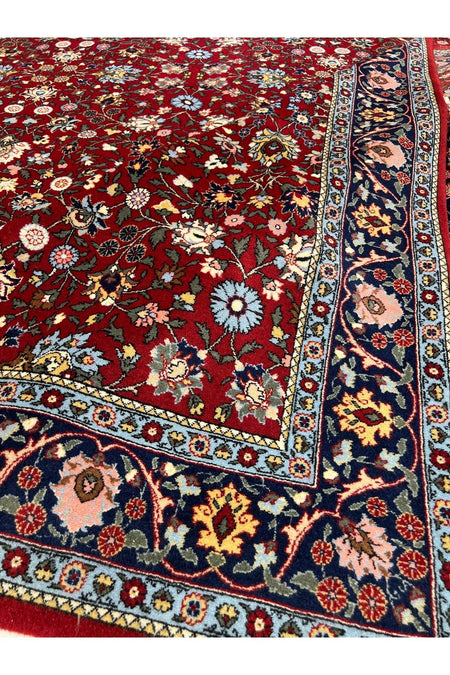 RD RAMAZAN DAG Hand Rug Art Hand-Woven Hereke Rug Signed Wildflower Design Size 305x201 - MALLTURK