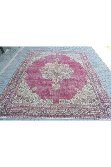 Kayra Export Hand-Woven Rug, Purple Wool Rug, 368x440 Cm - MALLTURK