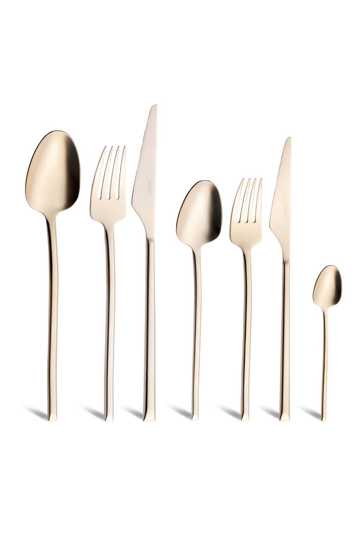 Jumbo 5500 84 Piece 12 Place Setting Flatware Set mat sampanya - MALLTURK