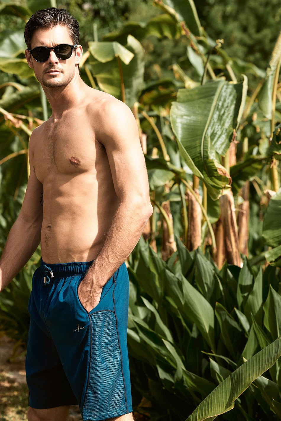 Hasema Sportswear Blue Men's Short Pool and Beach Shorts 5038