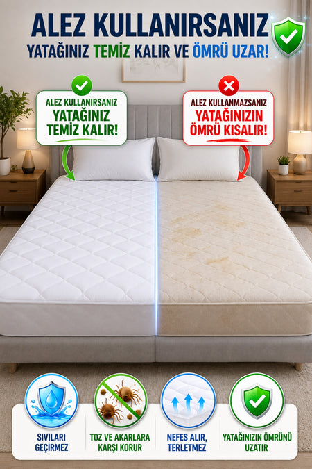 Mislina Home Waterproof Microfiber Quilted Fitted Baby & Kids Mattress Protector - MALLTURK