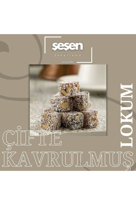 Sesen sekerleme Double Roasted Hazelnut Turkish Delight 300 g - MALLTURK