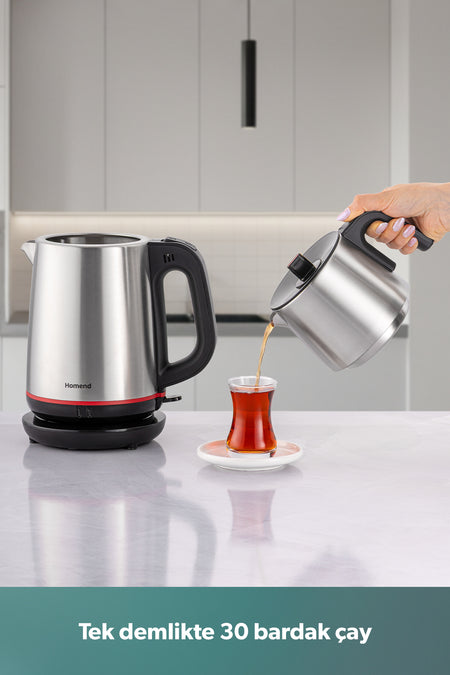 HOMEND Royaltea 1711h Stainless Steel Tea Maker, Black - MALLTURK