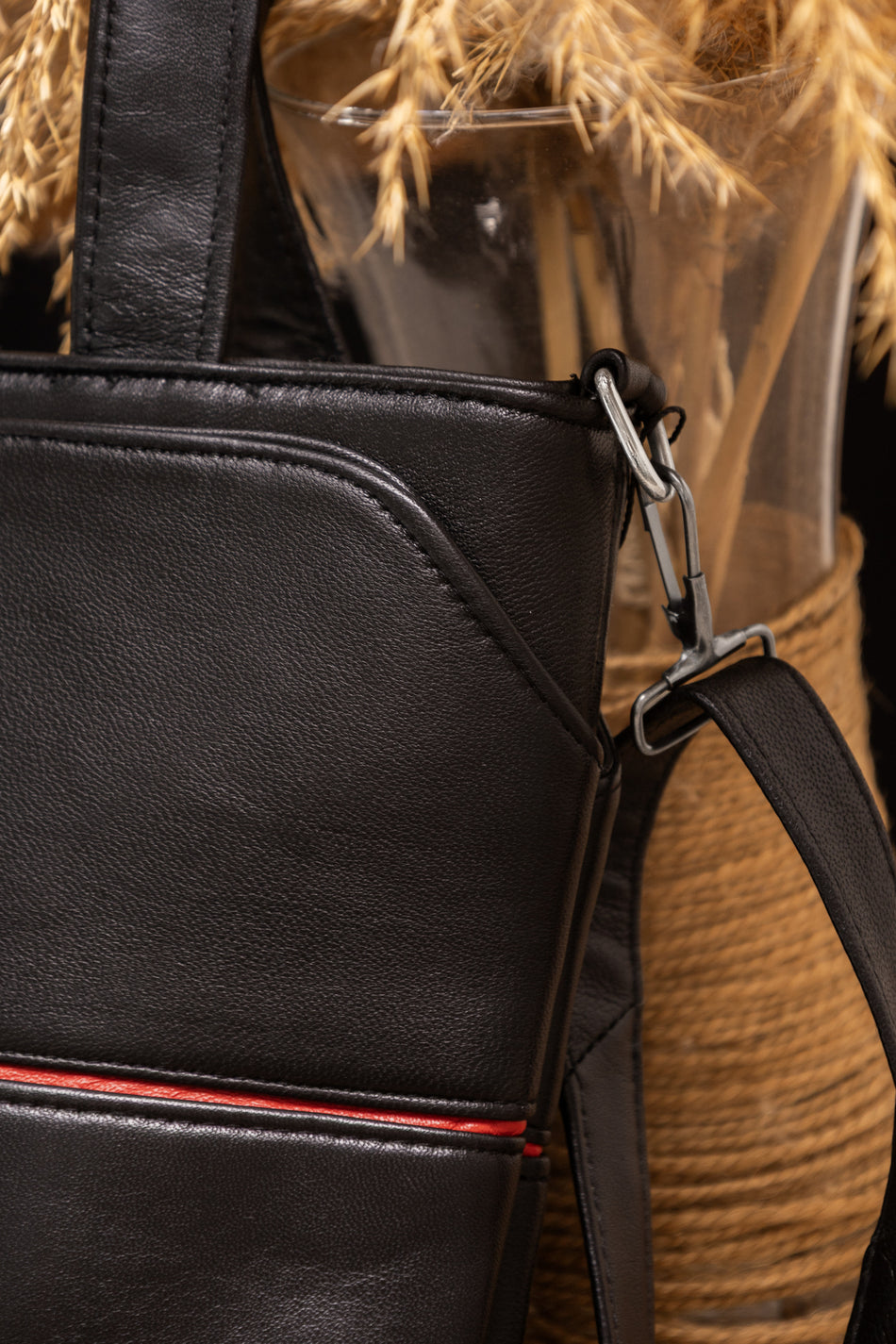 Fubileather Genuine Leather Women's Mom Bag, Shoulder Bag with Adjustable Strap