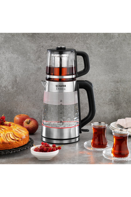 Schafer Demya Electric Glass Tea Maker - Stainless Steel - MALLTURK
