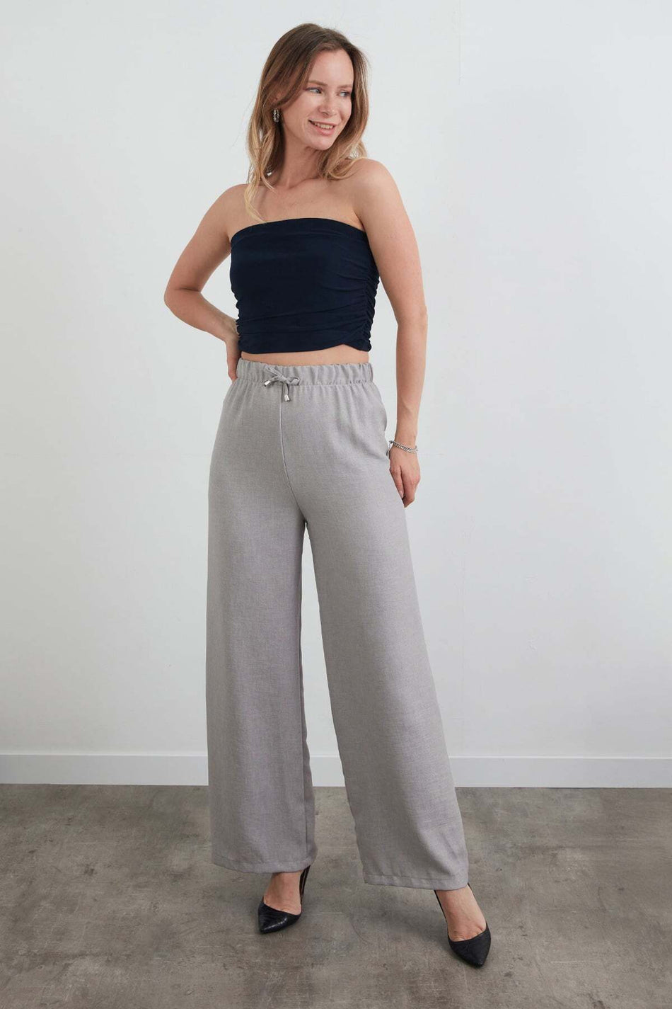 Basic Strapless Bustier with Draped Sides