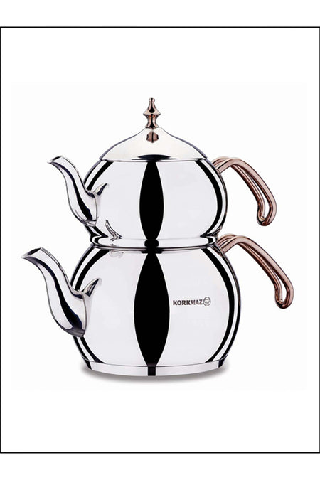 KORKMAZ A222 Dynasty Teapot Set Rosegold - MALLTURK