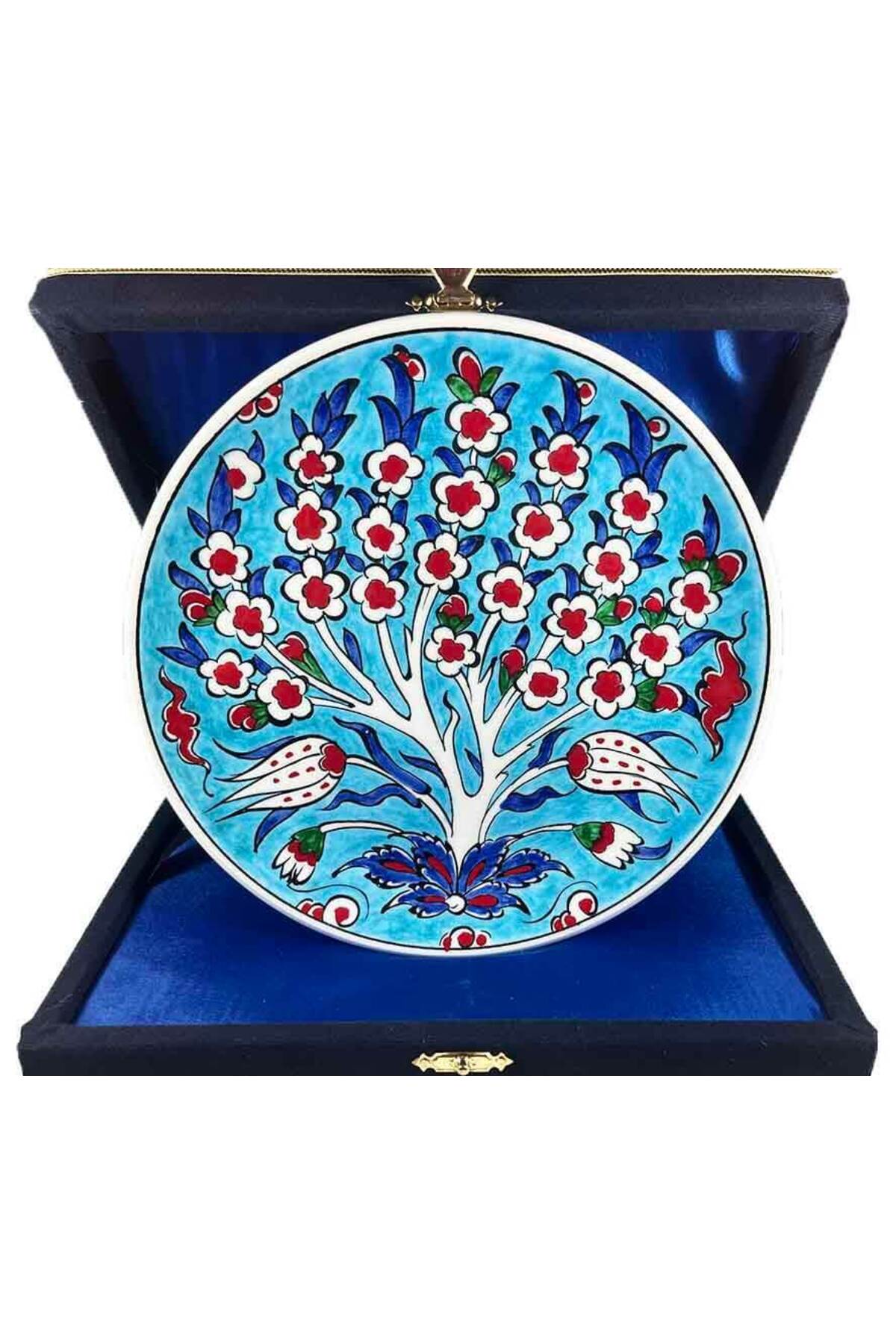 Cini Evi Iznik Tile Plate Prosperity Gift Tree of Life 18 cm - MALLTURK