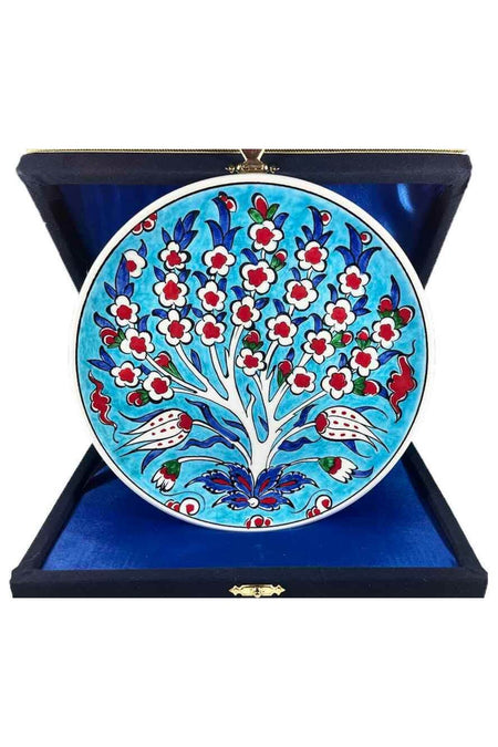 Cini Evi Iznik Tile Plate Prosperity Gift Tree of Life 18 cm - MALLTURK