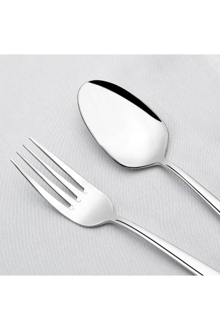 Nehir deniz Plain 60 Piece buyuk aile takimi Fork Spoon - MALLTURK