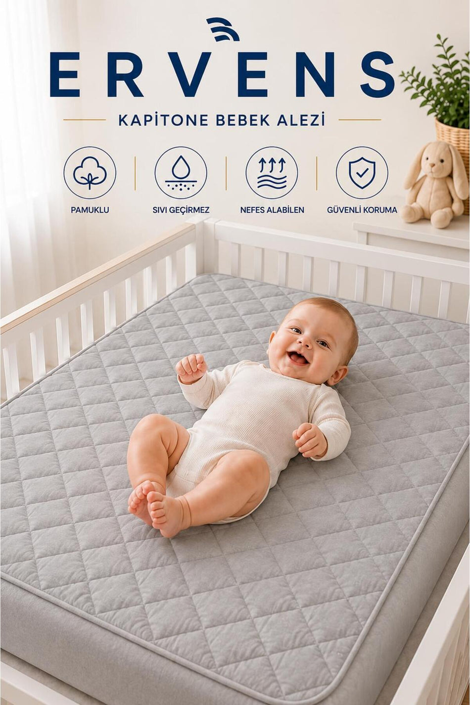 Ervens Home Waterproof Cotton Quilted Baby & Kids Mattress Protector - MALLTURK